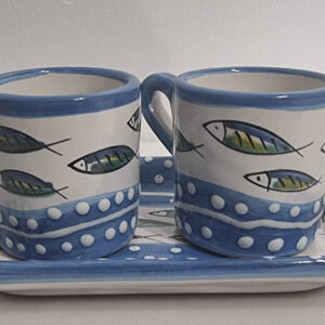 Set da caffè Tête-à-Tête decoro alici e fondale